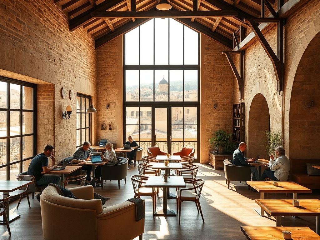 Café et espace de coworking